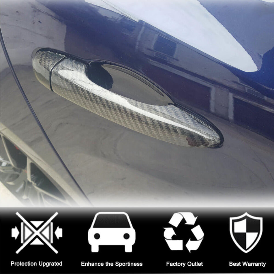 For Maserati Ghibli Quattroporte QP Levante Dry Carbon Fiber Door Handle Covers