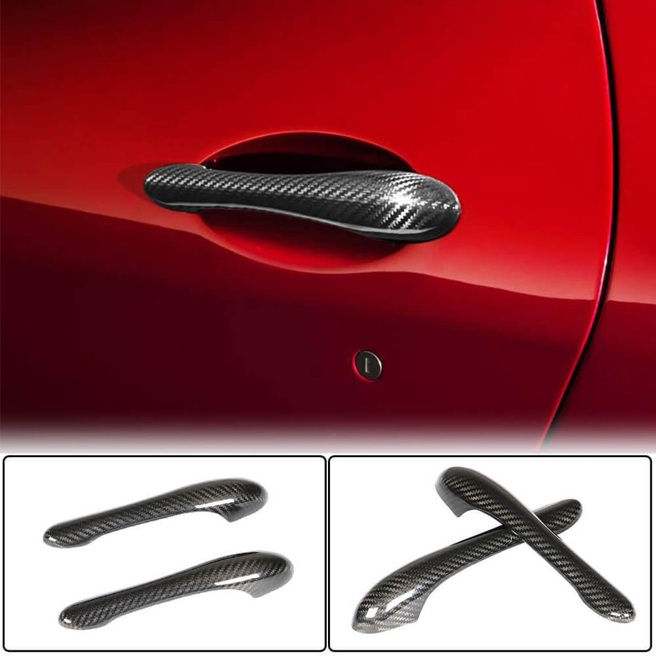 For Maserati Gran Turismo GT GranCabrio Dry Carbon Fiber Door Handle Cover Trim