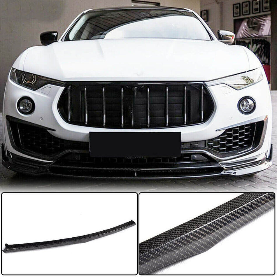 For Maserati Levante Carbon Fiber Front Grill Grille Top Frame Trims