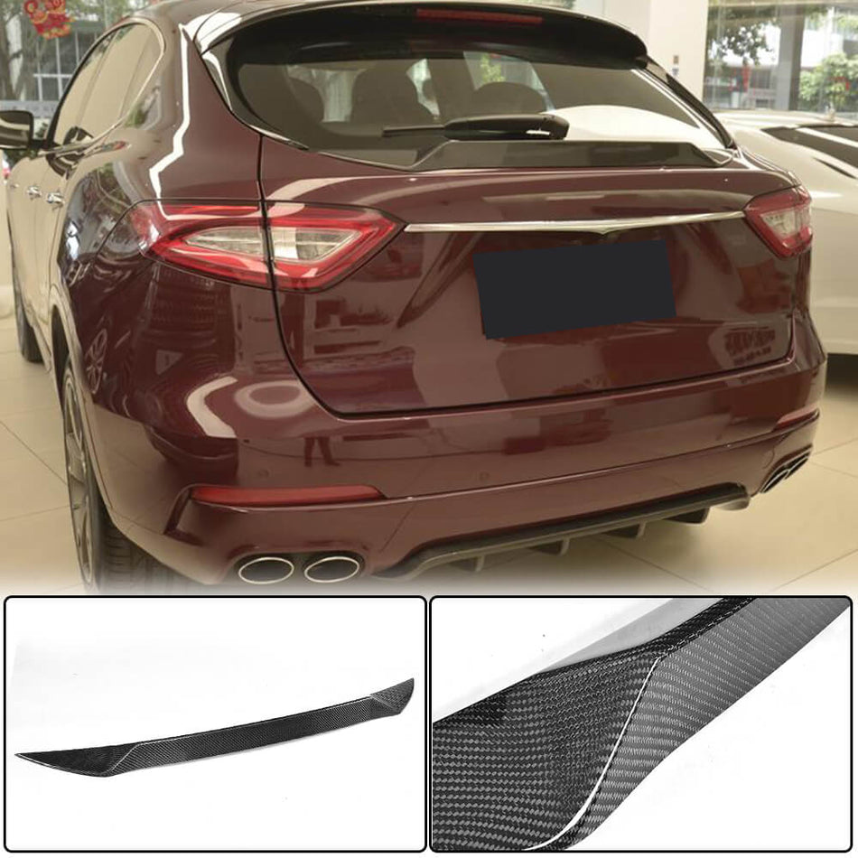 For Maserati Levante Sport Utility 16-19 Carbon Fiber Rear Middle Spoiler Window Wing Lip