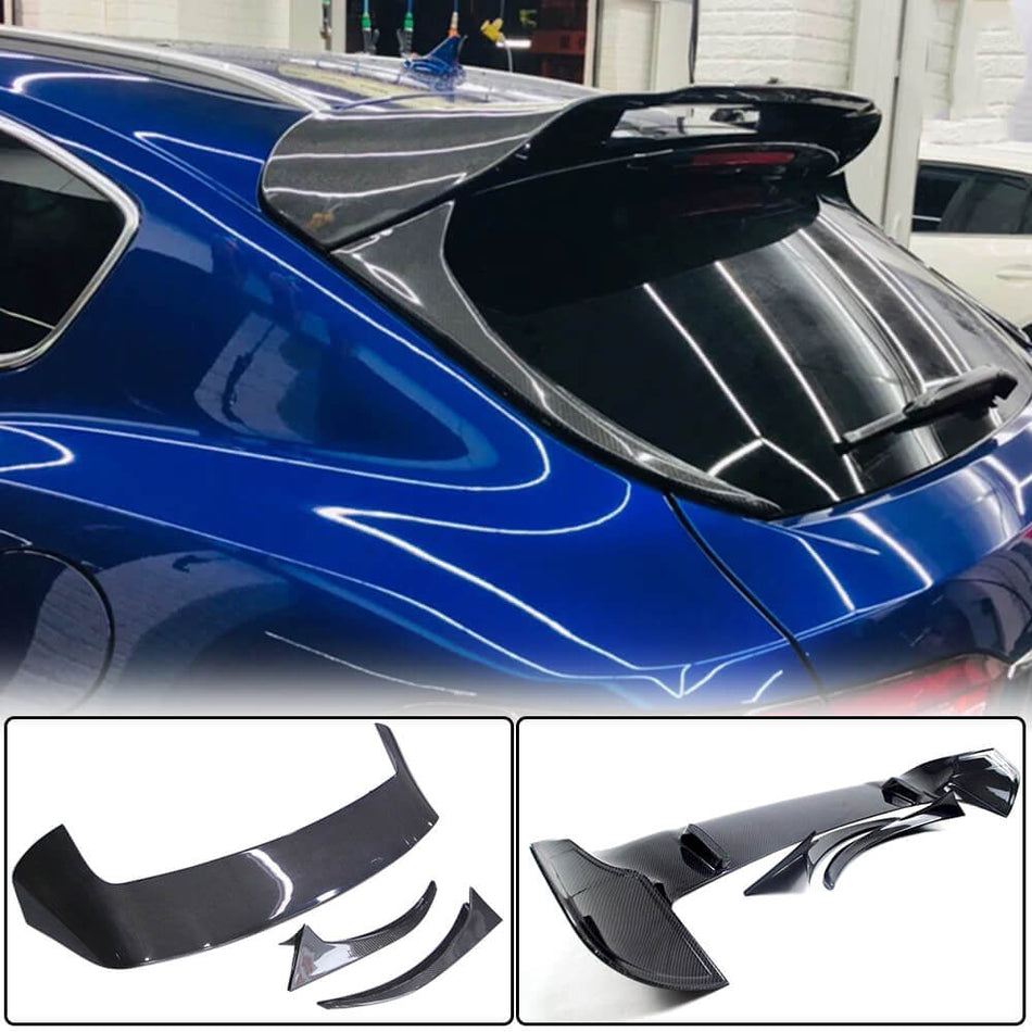 For Maserati Levante Carbon Fiber Rear Roof Spoiler Window Wing Lip