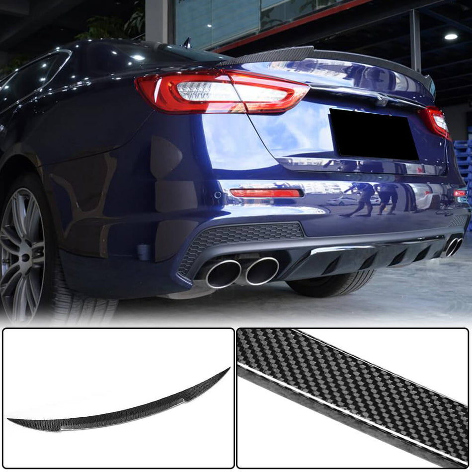 For Maserati Quattroporte QP Carbon Fiber Rear Trunk Spoiler Boot Wing Lip