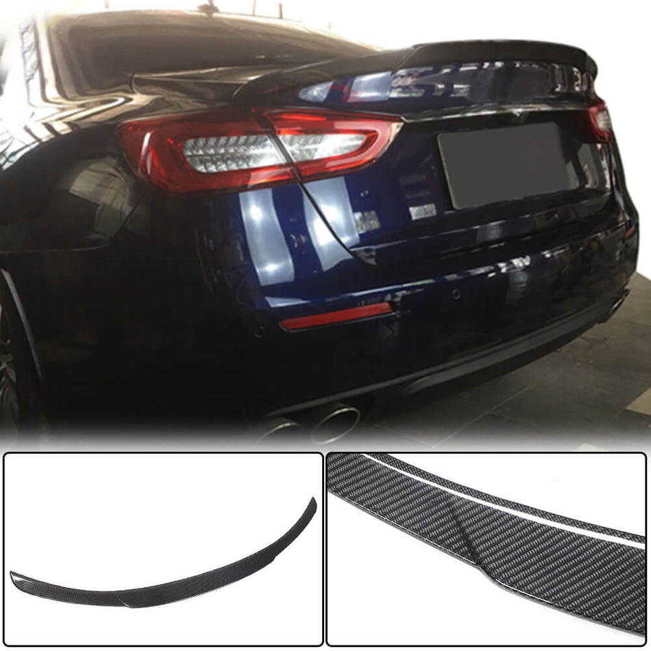 For Maserati Quattroporte QP Carbon Fiber Rear Trunk Spoiler Boot Wing Lip