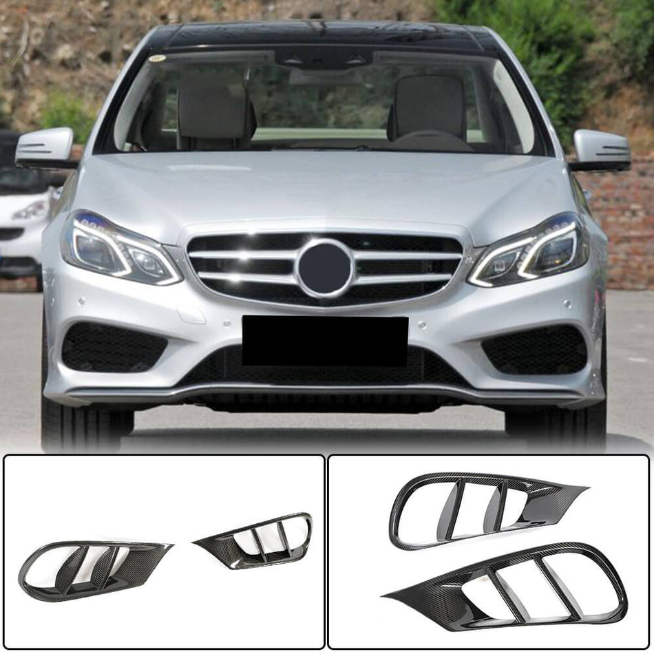For Mercedes Benz E Class W212 Sport Pre-facelift Carbon Fiber Fog Lamp Grill Air Vent Covers