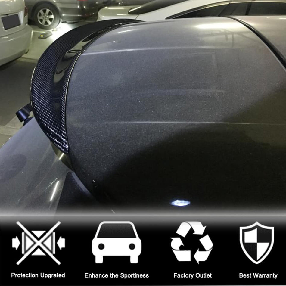 For Mercedes Benz W176 A180 A200 A250 A45 Carbon Fiber Rear Roof Spoiler Window Wing Lip