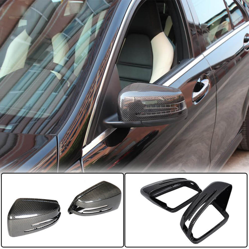 For Mercedes Benz W176 W117 W246 W204 W212 W218 W221 Carbon Fiber Mirror Cover Caps