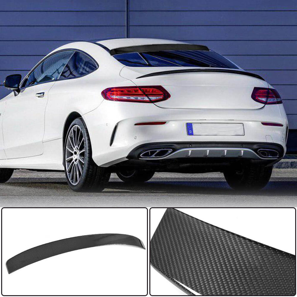 For Mercedes Benz (W205) C205 Coupe Carbon Fiber Rear Trunk Spoiler Boot Wing Lip | C180 C200 C250 C300 C350 C400 C450 C43 C63 AMG