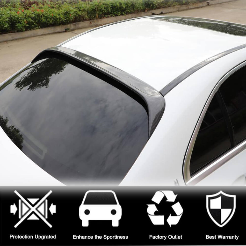 For Mercedes Benz C Class W205 Carbon Fiber Rear Roof Spoiler Window Wing Lip | C180 C200 C250 C300 C350 C400 C450 C63 S AMG