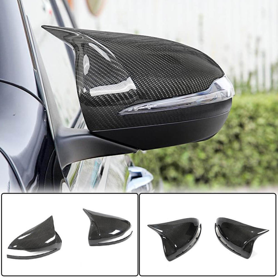For Mercedes Benz W205 W238 C238 A238 W213 W222 X253 Carbon Fiber Replacement Side Mirror Cover Caps LHD