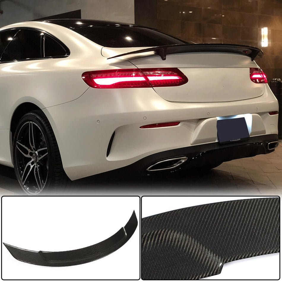 For Mercedes Benz (W238) C238 Coupe Carbon Fiber Rear Trunk Spoiler Boot Wing Lip | E200 E250 E300 E400 E500 E550 E53 AMG