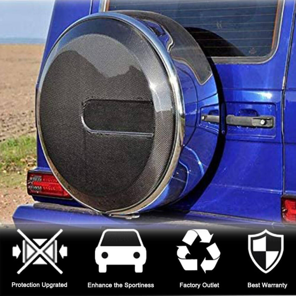 For Mercedes Benz W463 G500 G550 G55 G63 G65 AMG Dry Carbon Fiber Spare Wheel Tire Cover