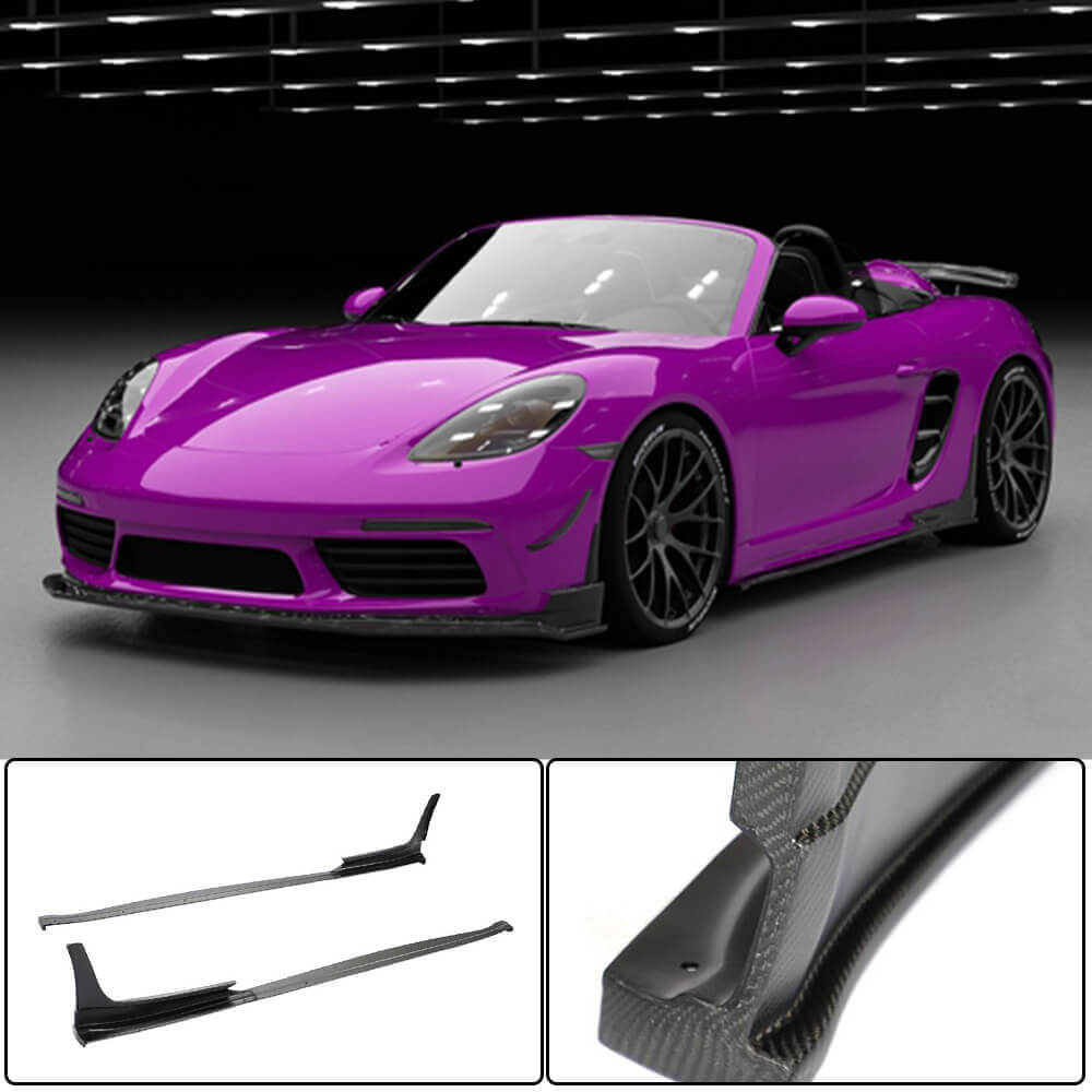 Porsche 718 Carbon Fiber Side Skirts for 2016-2019