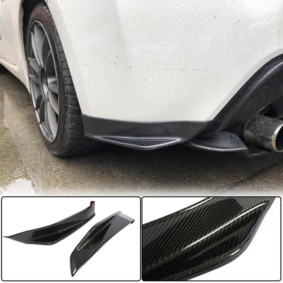 For Subaru BRZ Carbon Fiber Rear Bumper Splitter Cupwing Winglets Vent Flaps