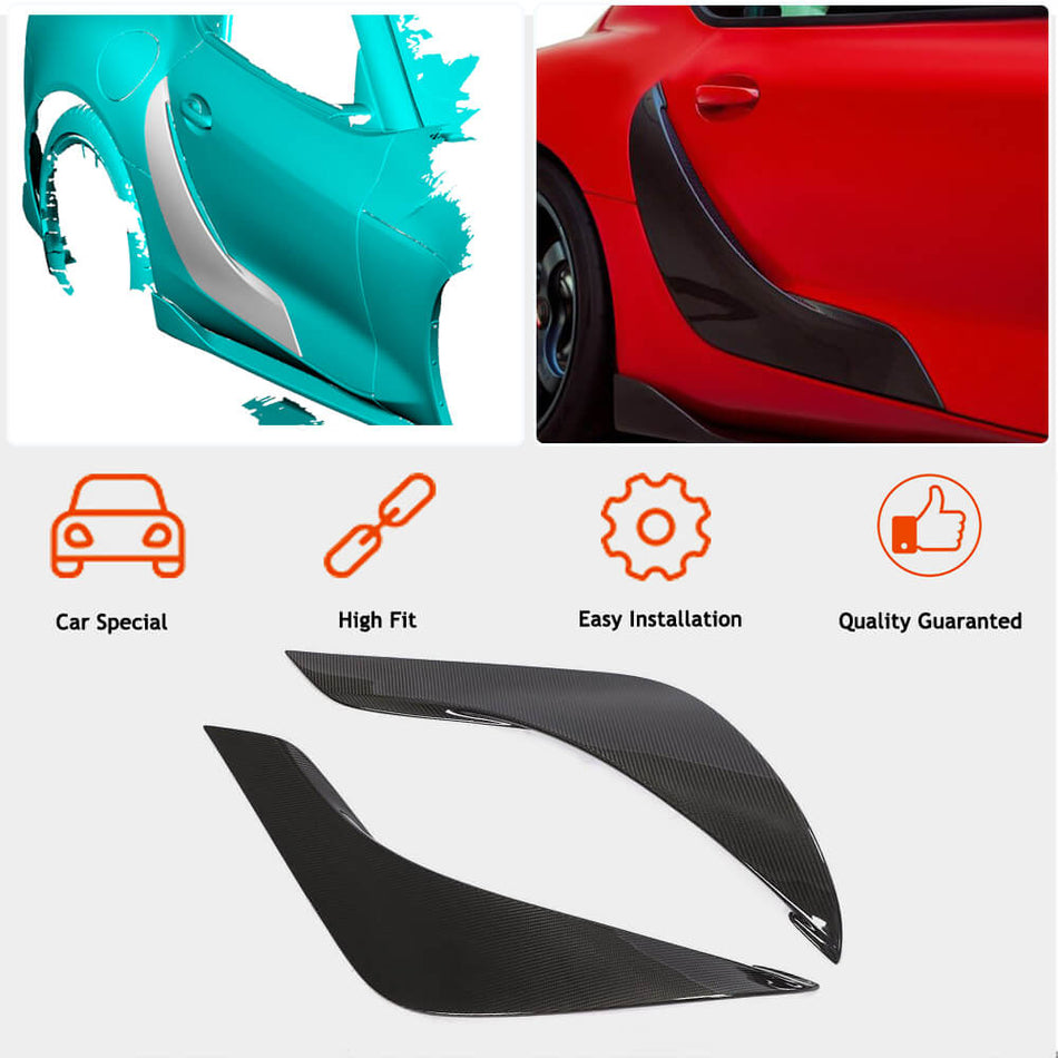 For Toyota GR Supra J29 MK5 A90 A91 Carbon Fiber Side Fender Scoop Accent Door Garnish Air Vent Cover Trims