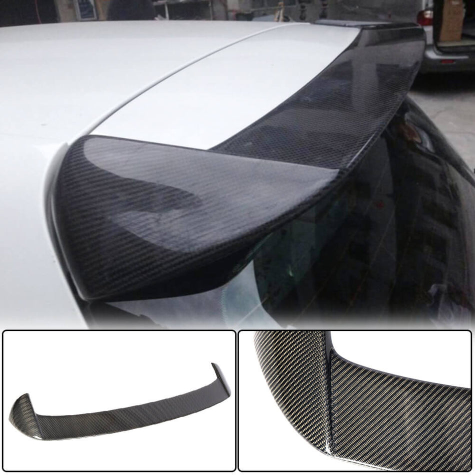 For Volkswagen VW Golf 6 MK6 Base Carbon Fiber Rear Roof Spoiler Window Wing Lip