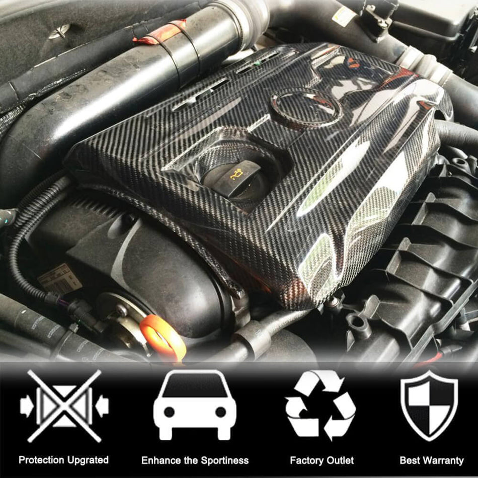 For Volkswagen VW Golf 6 MK6 GTI Carbon Fiber Car Engine Hood Cover Cap
