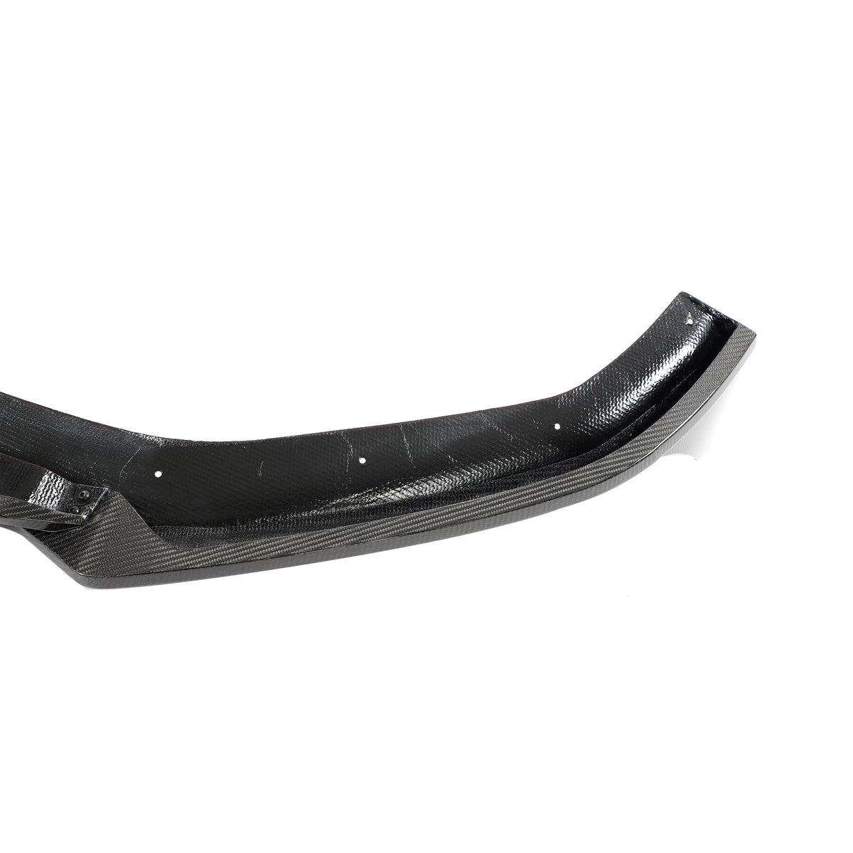 Audi A5 S5 B9 carbon fiber front lip mounting hole detail