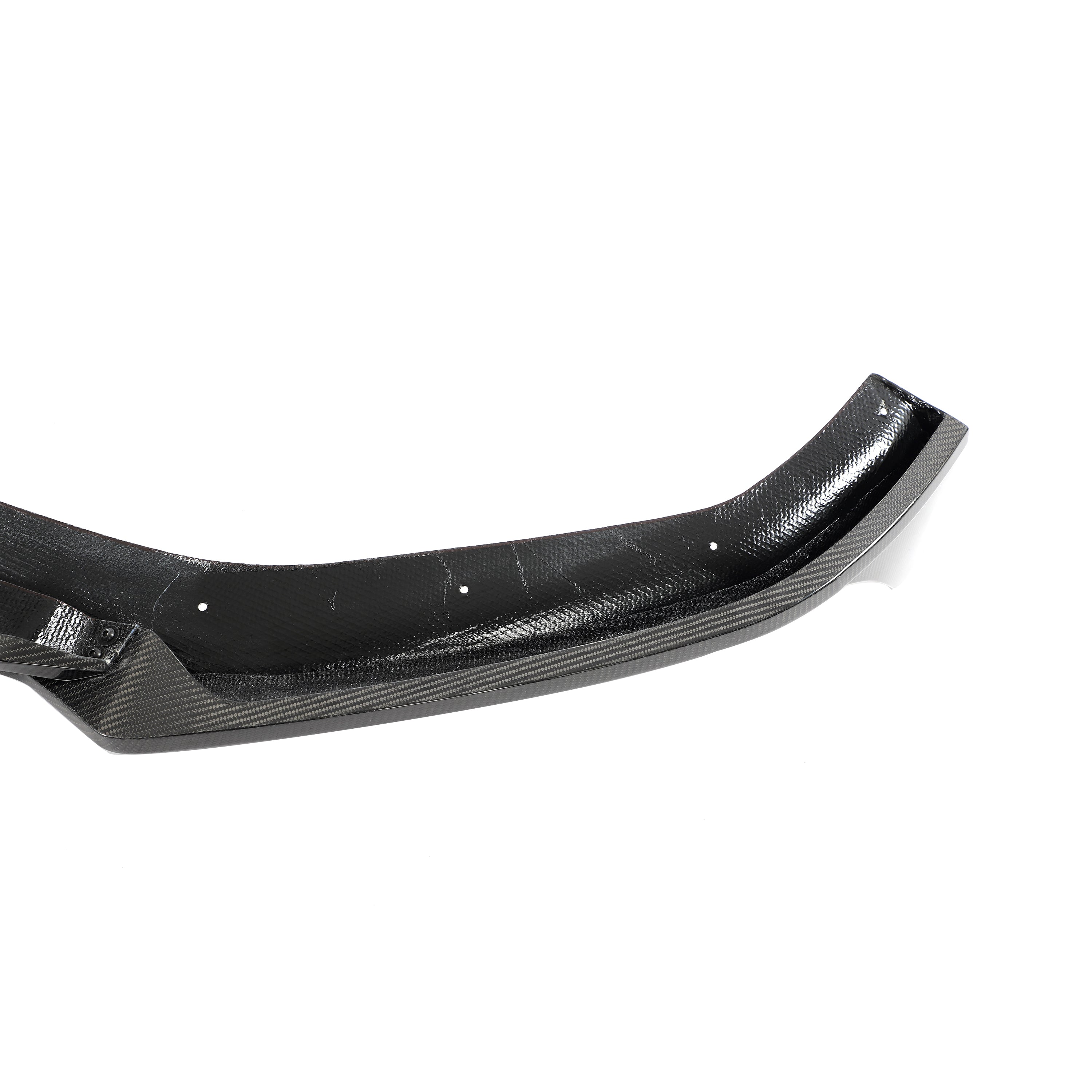 Audi A5 S5 B9 carbon fiber front lip mounting hole detail
