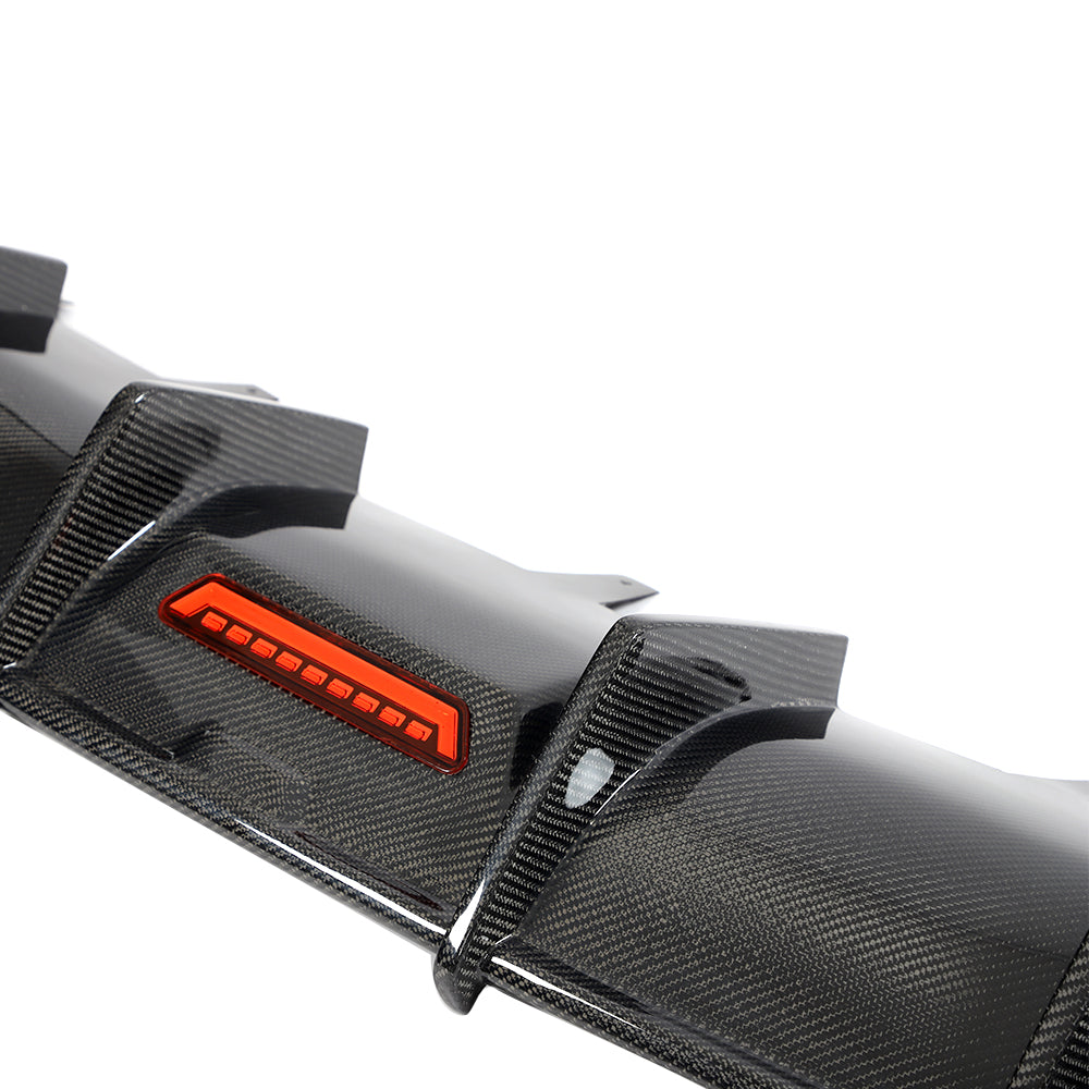 Audi A6 S Line rear diffuser center rear light detail