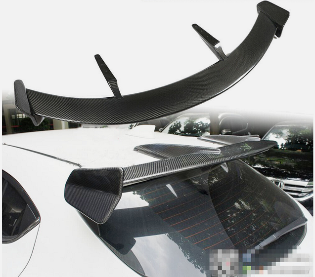 For Mazda 3 Axela Carbon Fiber Rear Roof Spoiler Window Wing Lip