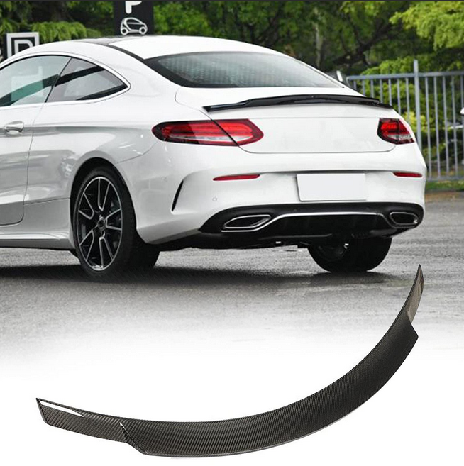 For Mercedes Benz (W205) C205 Coupe Carbon Fiber Rear Trunk Spoiler Boot Wing Lip | C180 C200 C250 C300 C350 C400 C450 C43 C63 AMG