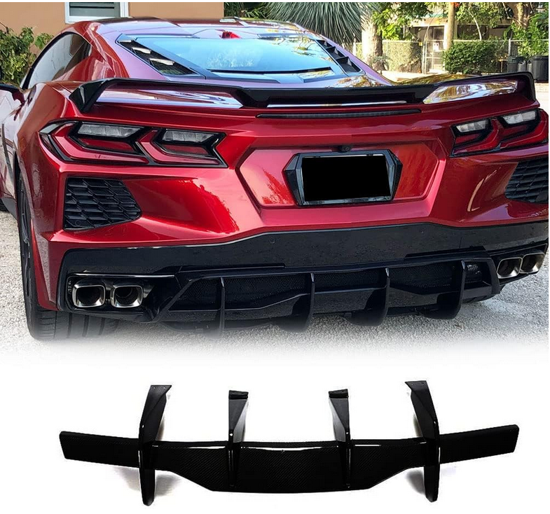 Chevrolet Corvette C8 Stingray Carbon Fiber Rear Bumper Diffuser ...