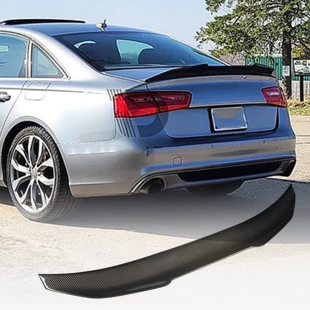 Audi A6 Sline S6 C7 C7.5 Sedan 2012-2019 Rear Trunk Spoiler Carbon Fiber/FRP-Ahacarbon