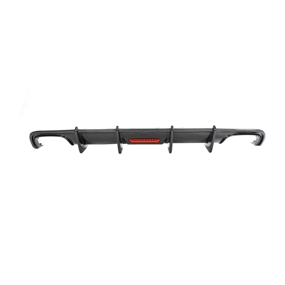 Audi A6 S Line S6 C7.5 carbon fiber rear bumper diffuser full view