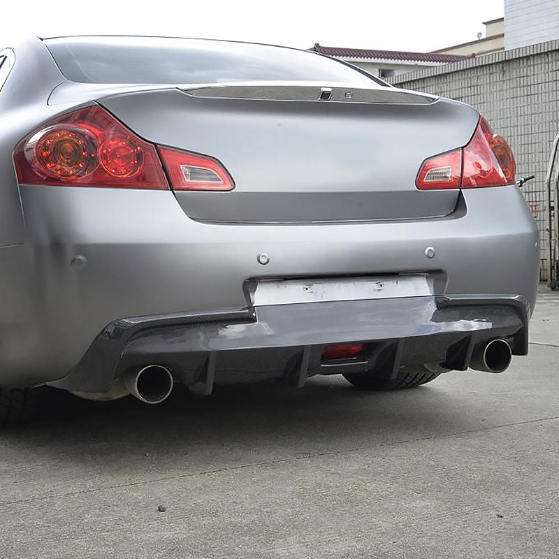 Infiniti G37 Sedan 2009-13 Rear Bumper Diffuser (Non-US) Carbon Fiber - www.ahacarbon.com
