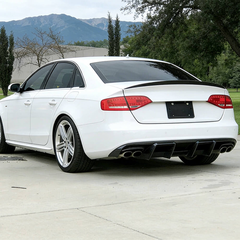 2009–2012 Audi S4 B8 FRP rear bumper diffuser installed