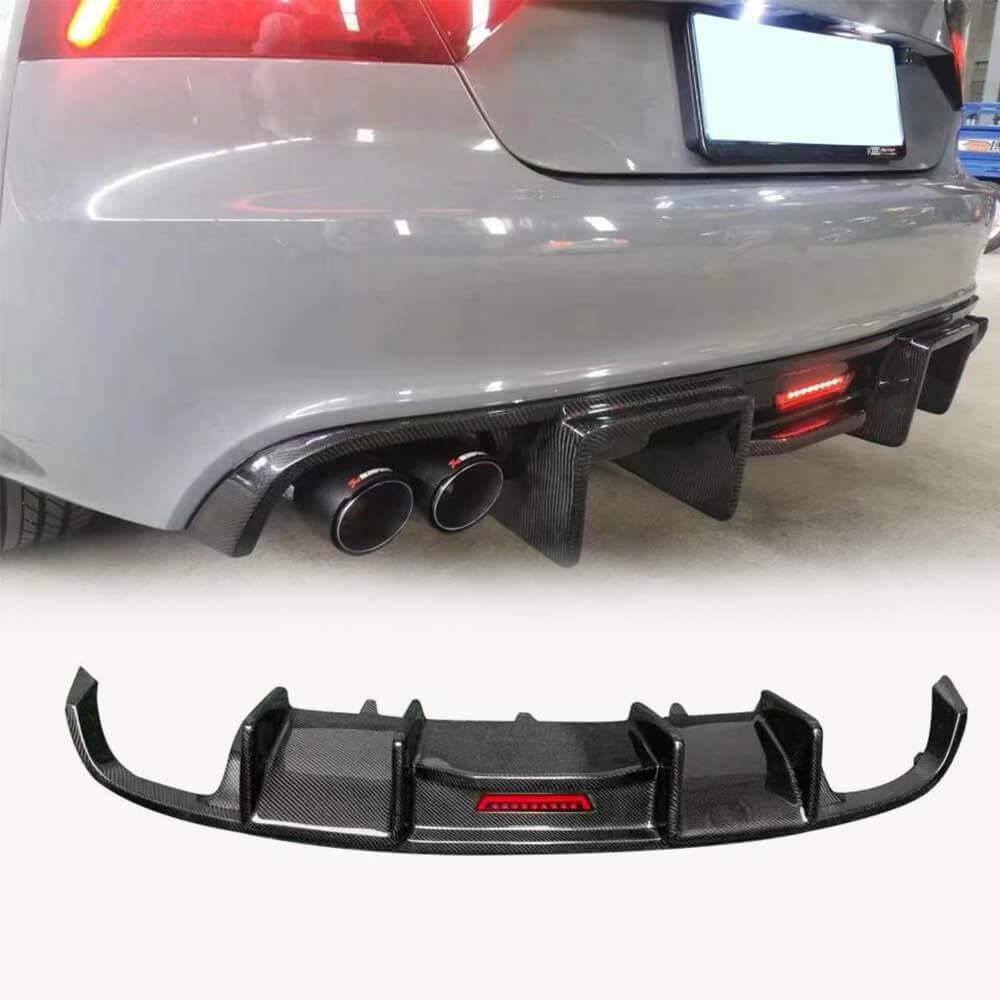 2012–2015 Audi A7 Quattro carbon fiber rear diffuser with multi-fin design