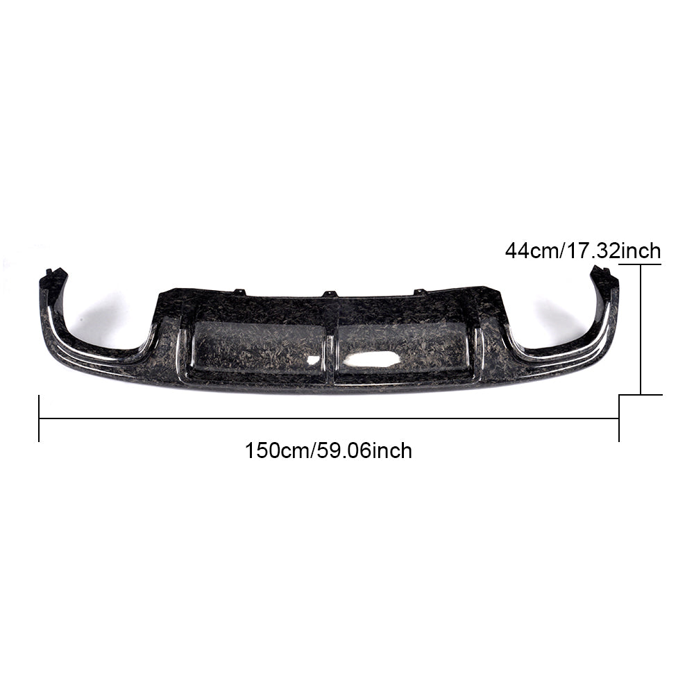 2012-2016 Audi S5 B8.5 rear bumper diffuser dimensions