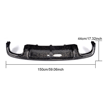 2012-2016 Audi S5 B8.5 rear bumper diffuser dimensions