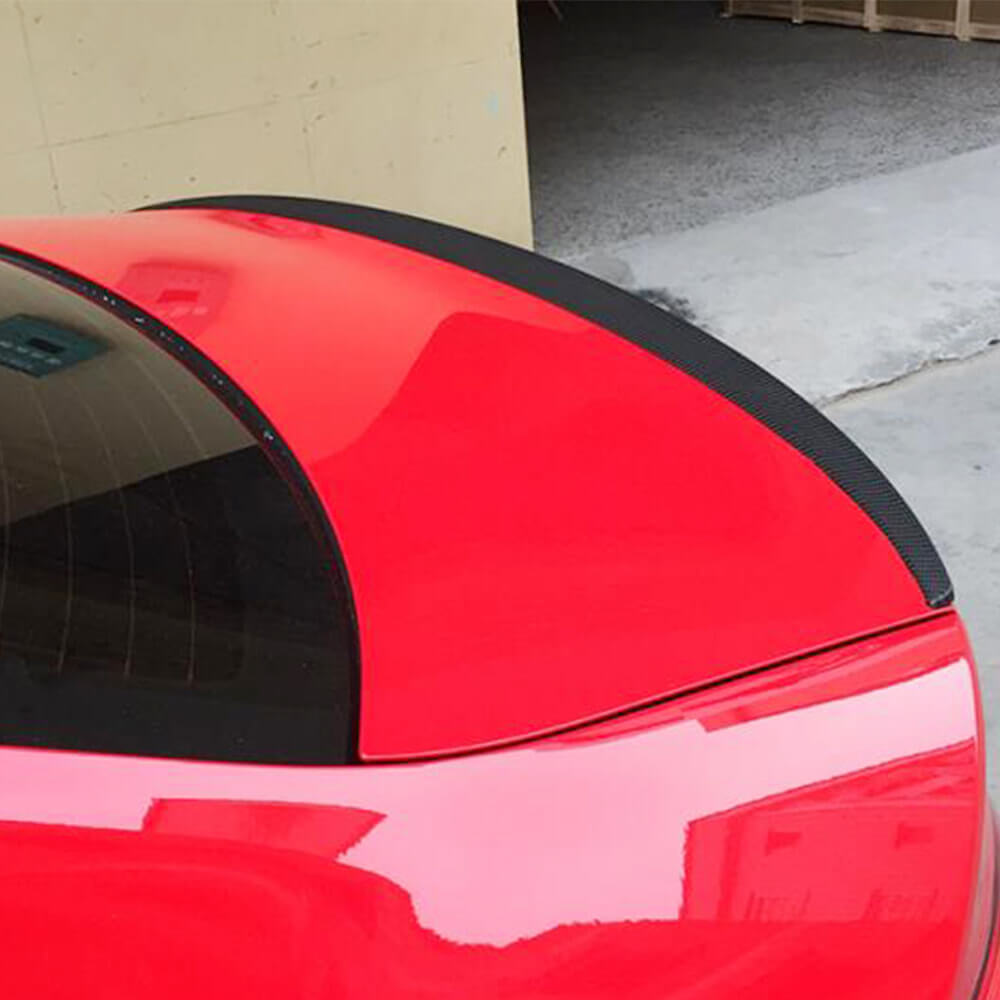 2014–2020 Audi A3 S3 8V Sedan carbon fiber rear trunk spoiler installed