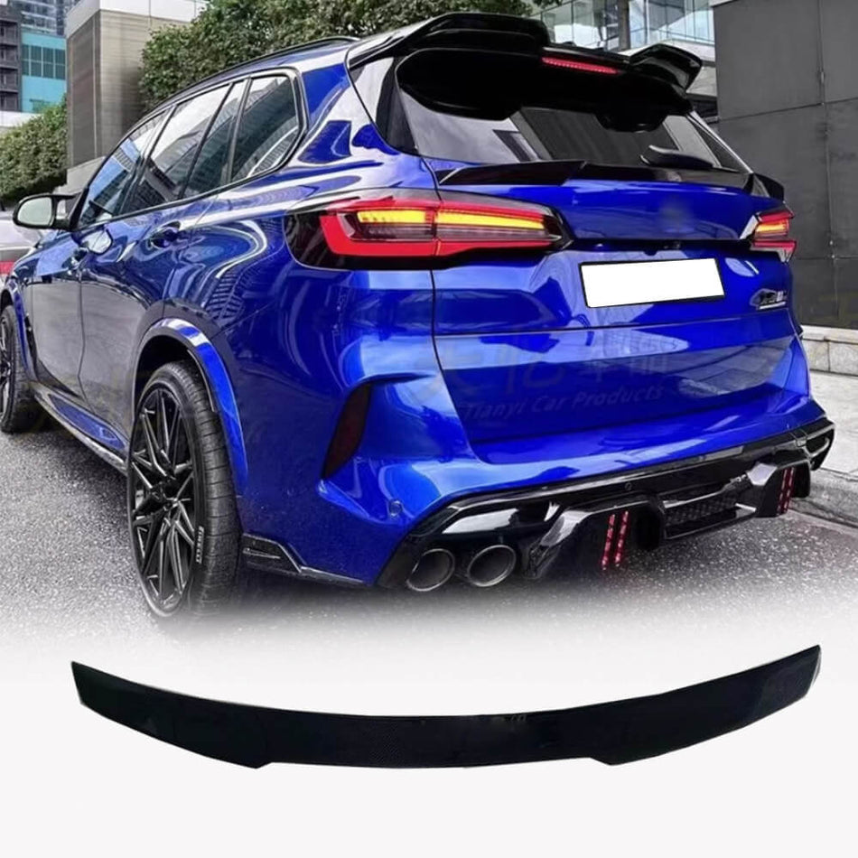 2020–2024 BMW X5M F95 low-profile carbon fiber rear trunk spoiler