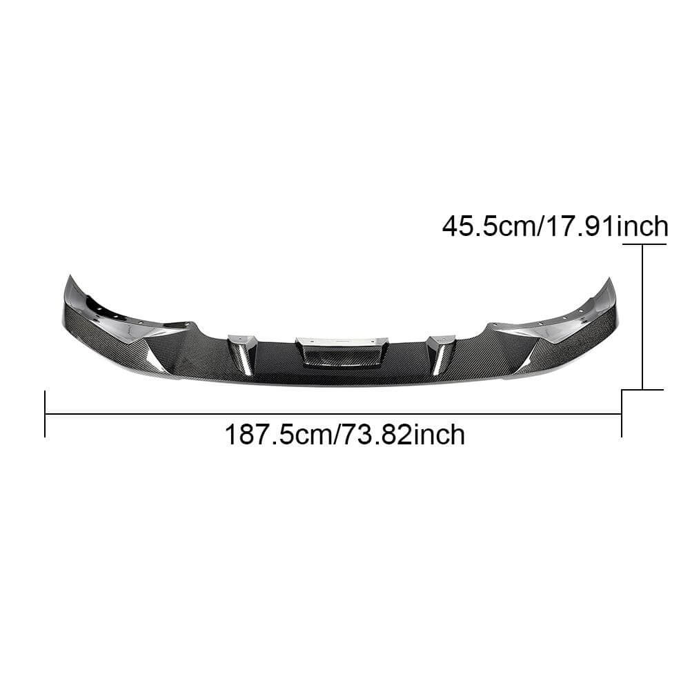 2023-2024 BMW G05 X5 LCI carbon fiber front bumper lip dimensions