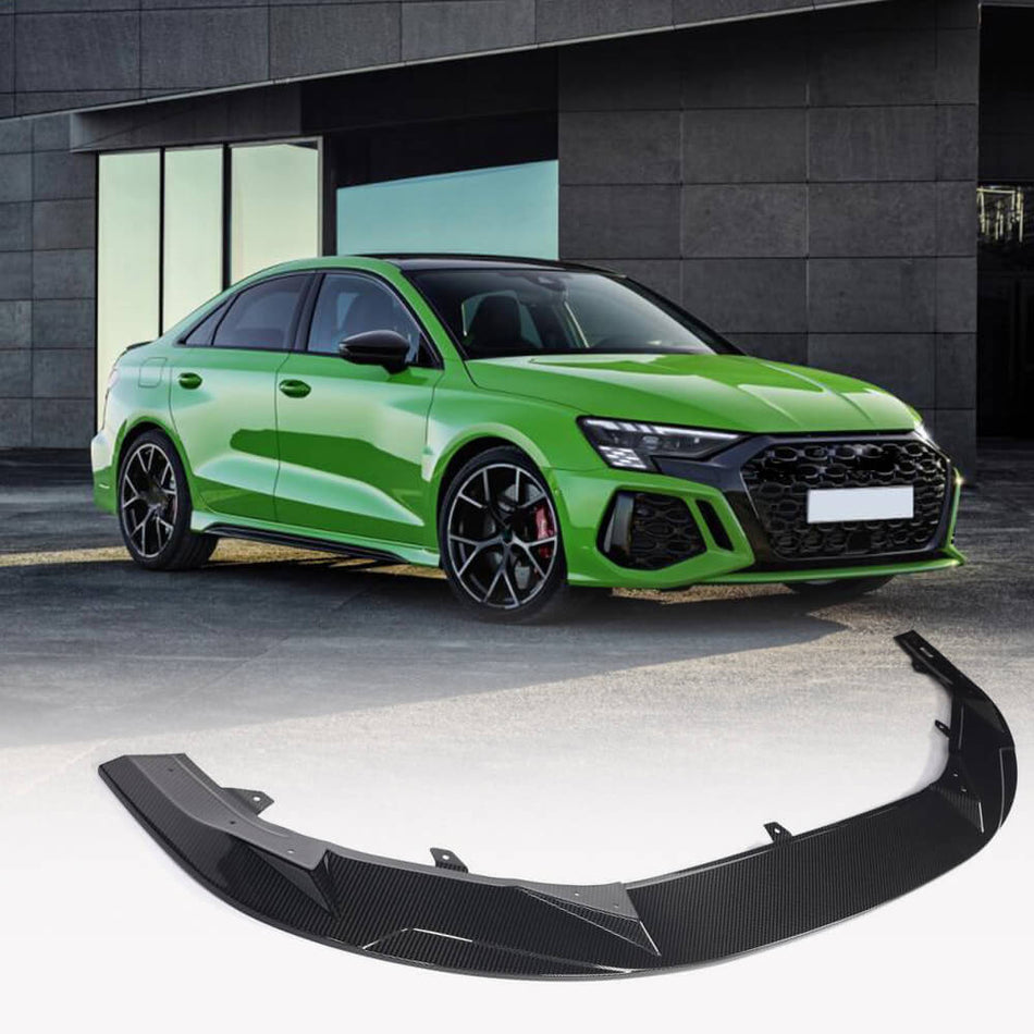 2025 Audi RS3 8Y.5 Sedan dry carbon fiber front bumper lip product overview
