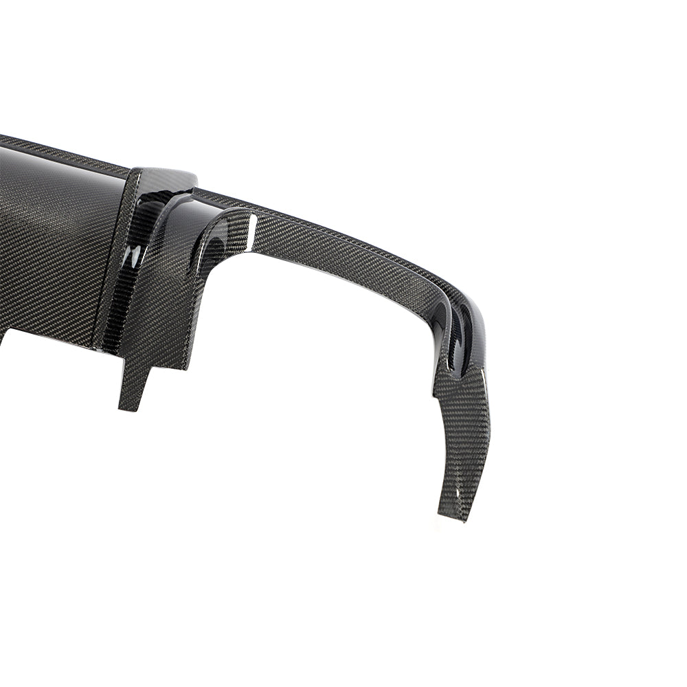 Audi A6 C7.5 rear diffuser 3K carbon fiber weave close up