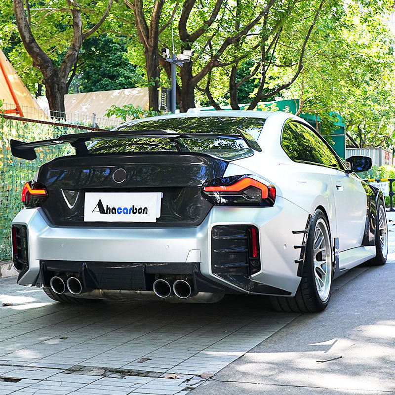 Carbon Fiber Rear Bumper Splitters for BMW M2 G87 2023+-Ahacarbon