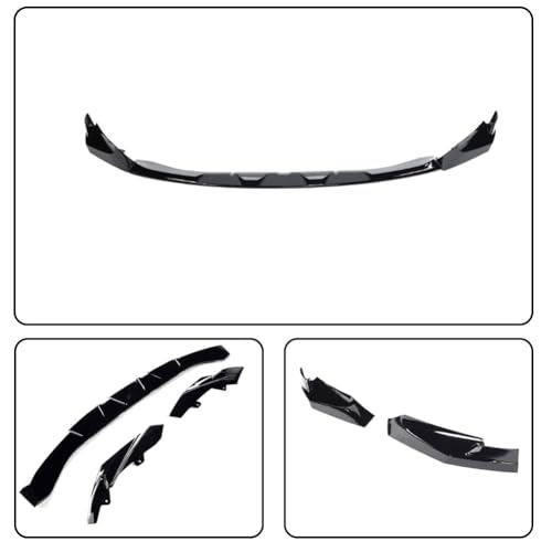 Gloss Black Front Lip Spoiler Compatible with BMW G80 G81 M3 G82 G83 M4 2021-2026 ABS Car Front Splitters Body Kit Trim Prote