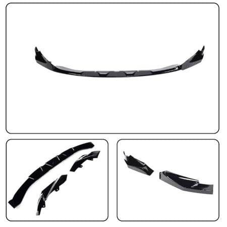 Gloss Black Front Lip Spoiler Compatible with BMW G80 G81 M3 G82 G83 M4 2021-2026 ABS Car Front Splitters Body Kit Trim Prote