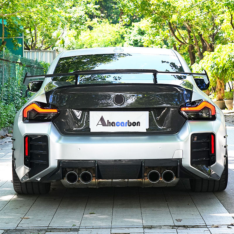 Carbon Fiber Rear Bumper Splitters for BMW M2 G87 2023+-Ahacarbon