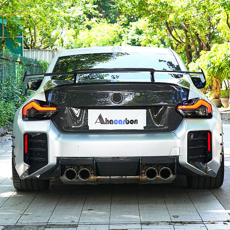 Carbon Fiber Rear Bumper Splitters for BMW M2 G87 2023+-Ahacarbon
