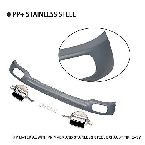 Rear Diffuser Bumper Lip ++ Exhaust MufflerTip for BMW 7 2010-2012