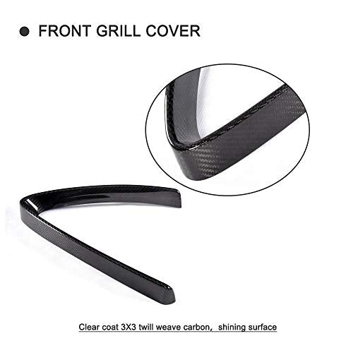 Carbon Fiber V Shape Grill Mesh Frame Cover Decoration Trim 2017-2019