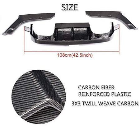 Carbon Fiber Rear Diffuser Lip fits BMW 3 Series F80 M3 2014-2019