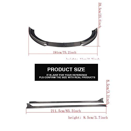 Carbon Fiber Front Lip and Side Skirts for Porsche Panamera 2010-2013