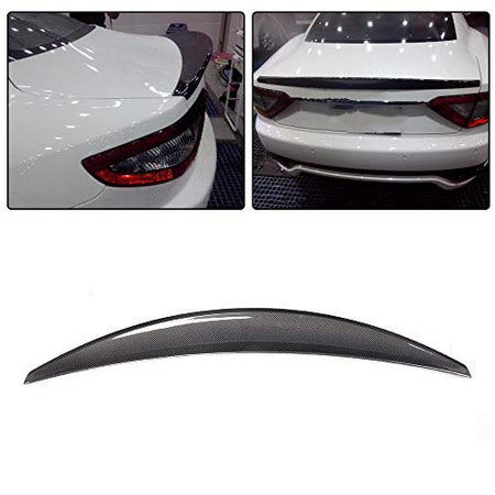Carbon Fiber Rear Spoiler fits for Maserati Gran Turismo Coupe 2-Door 2008-2011 Rear Trunk Boot Lid Spoiler(Non Convertible)(Carbon Fiber)