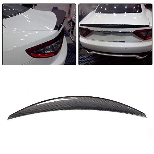 Carbon Fiber Rear Spoiler fits for Maserati Gran Turismo Coupe 2-Door 2008-2011 Rear Trunk Boot Lid Spoiler(Non Convertible)(Carbon Fiber)