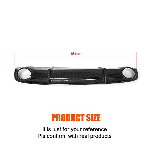 Carbon Fiber Rear Bumper Diffuser Dual Exhaust Lip for Audi 2011-2014